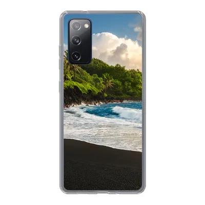 Produktbild von MuchoWow® Handyhülle Schutzhülle Hülle für Samsung Galaxy S20 FE Ein schwarzer Sandstrand auf Hawaii Silikon Softcase Handy Hülle - Abdeckung
