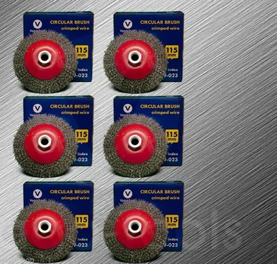 Produktbild von 6 x Kegelbürsten Drahtbürsten 115 mm M14 Flex gewellt Bürste für Winkelschleifer
