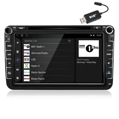 Produktbild von Carplay Android 13 Autoradio DVD GPS Navi Für VW Bora Caddy EOS Golf Jetta T5 Seat WIFI BT DAB+ RDS SWC USB 2+32G