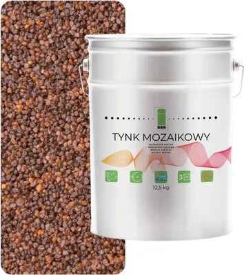 Obrázek produktu pro Hnědá mozaiková omítka z umělé pryskyřice, třída 1, 12,5 kg, mrazuvzdorná