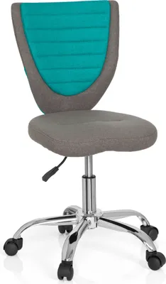 Produktbild von hjh OFFICE Kinderdrehstuhl KIDDY COMFORT Schreibtischstuhl für Kinder höhenverstellbar ohne Armlehnen Stoff