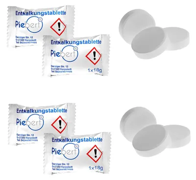 Produktbild von Piebert Kalklösetabletten 8730 einzeln verpackt 30er Set Entkalkungstabletten