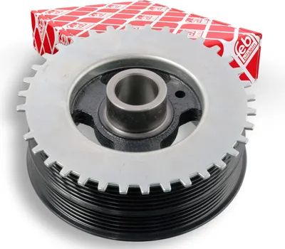 Produktbild von FEBI BILSTEIN 103638 Riemenscheibe Kurbelwelle für FORD Focus II Schrägheck (DA, HCP, DP) 141mm 10-Rippen