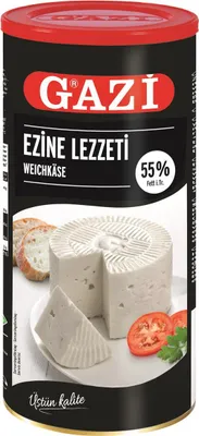 Obrázek produktu pro Gazi Ezine Lezzeti sýr 6x 800g plechovka 55% tuku v sušině krémový měkký sýr z kravského mléka