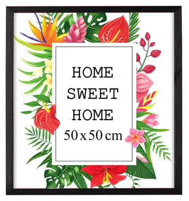 Obrázok produktu pre Rámček MG Design Schwarz, 50 x 50 cm – Vyrobený z prírodného dreva s akrylovým sklom, určený na zavesenie aj na postavenie, vhodný na fotografie, plagáty a puzzle
