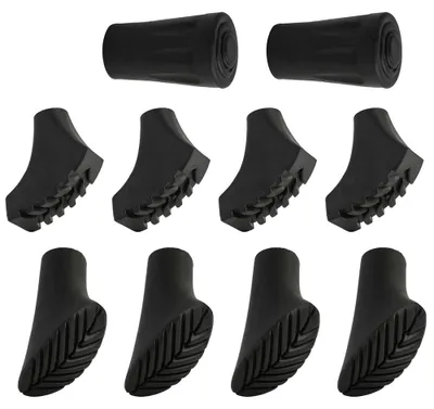 Produktbild von Nordic-Walking-Stock-Aufsätze Gummipuffer Pads - 11 mm - 10 Stück - Für alle gängigen Stöcke