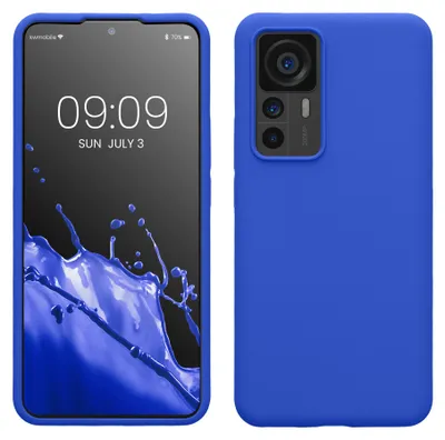 Produktbild von kwmobile Handyhülle für Xiaomi 12T / 12T Pro Hülle - Case Silikon - Kabelloses Laden - Schutzhülle Cover in Baltik Blau