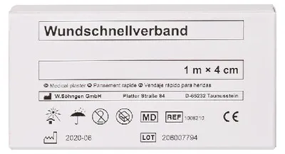 Produktbild von Pflaster-Schnellverband 1m x 4 cm | Packung (1 Stück)