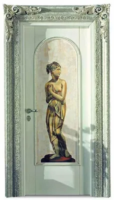 Produktbild von Casa Padrino Luxus Barock Wohnungstür Weiß / Silber / Gold 129 cm - Italy