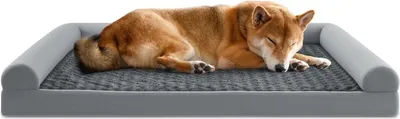 Produktbild von GOPLUS Orthopädisches Hundesofa, hopädisches Hundebett mit Memory Schaum, abnehmbarem, waschbarem Bezug, Tierbett für große & mittelgroße Hunde (XXL)