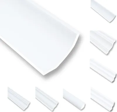 Produktbild von 100 Meter Deckenleisten Styropor XPS Stuckleisten Abschlussleiste Decke Weiss 70 x 60 mm Zierprofile Styroporleisten Deckenleisten Zierleisten Sparpaket NA10