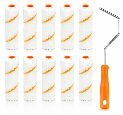 Immagine prodotto di Set di verniciatura Mulbijeo, composto da 10 pezzi, con rulli in spugna corta da 10 cm e accessori per la pittura