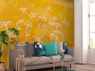 Produktbild von Vlies Fototapete Natur 300x210 cm Tapeten Wandtapete XXL Blumen Pflanzenmotiv wie gemalt Botanik b-A-0822-a-a