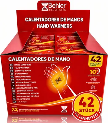 Productafbeelding van Wegwerp handwarmers - 10 paar - luchtgeactiveerd - tot 10 uur warmte