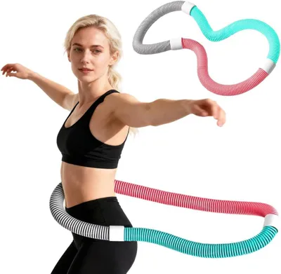 Produktbild von Fitness-Hoelahoep mit Gewichtsball, verstellbar, für Bauch und Taille, 1 Stück, für Zuhause und Gym