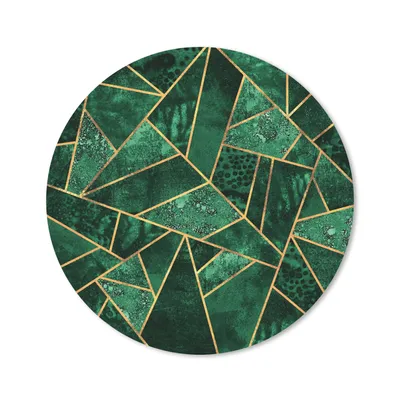 Produktbild von MuchoWow® Mauspad Mousepad Smaragd - Gold - Abstrakt - Muster 30x30 cm - Mousepads - Maus Mat - Pad - Mausunterlage - Tischunterlage - Schreibtischmatten