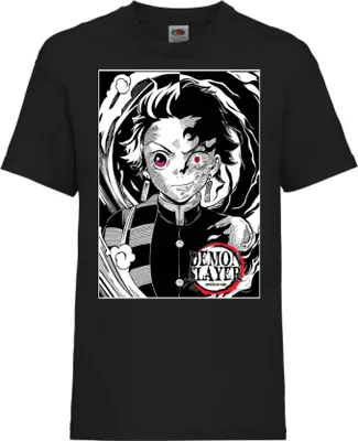 Obrázek produktu pro Dětské Triko Demon Anime Slayer Tanjiro Kamado 04 Tanjiro, 3-4 Jahr - 104 / Černá