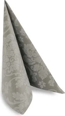 Produktbild von Hypafol Airlaid Motiv-Serviette Dauphine grau | 100St. | 40x40cm | für Gastronomie & Zuhause | hochwertiges Material