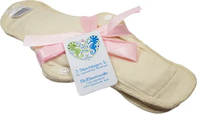 Produktbild von Blümchen Menstruationsbinde Nacht BIO Twill 3er-Set