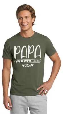 Produktbild von Spreadshirt Papa 2026 loading Männer T-Shirt, S, Militärgrün