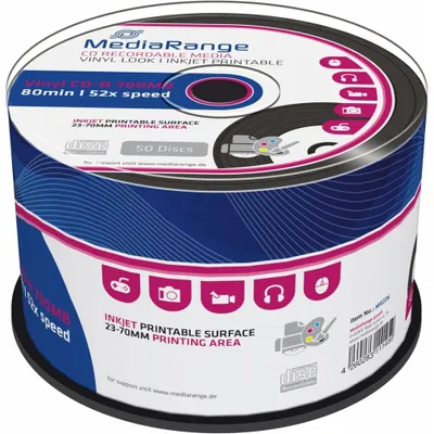 Produktbild von MediaRange CD-R 700MB  50pcs Spindel SchallplattenOptik bk