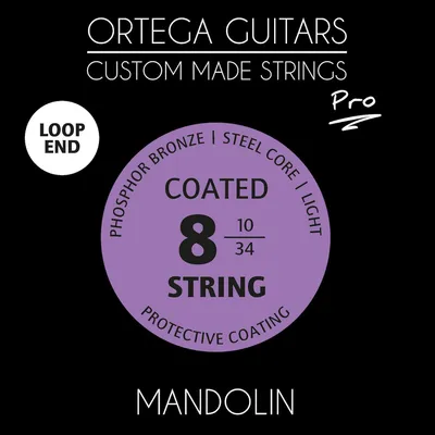 Produktbild von ORTEGA Mandoline Saiten MAP-8 Custom Made Phosphor Bronze Light Tension