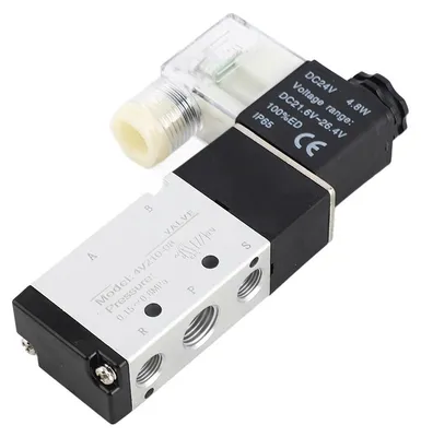 Produktbild von 2-Positionen-5-Wege-Pneumatik-Magnetventil, Aluminiumlegierung, verschleißfest, Ersatz 4V210 08 DC24V
