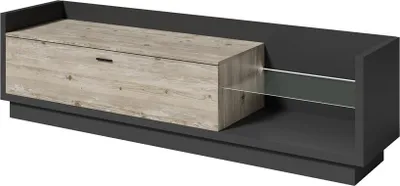 Immagine prodotto di Mobile TV XL 220cm. Collezione CORK. Colori grigio antracite e pino