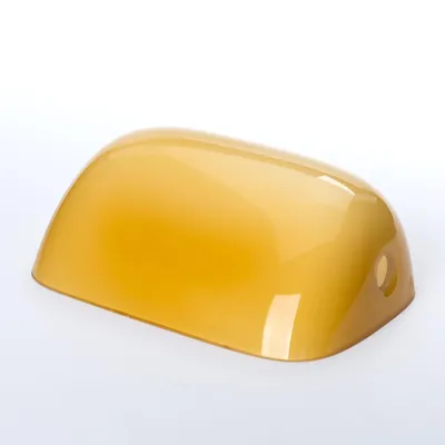Immagine prodotto di Piccola lampada di ricambio in vetro del banchiere lampada del banchiere lampada in vetro, lampada da tavolo, 150x90x60mm, giallo champagne