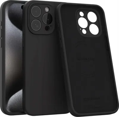 Zdjęcie produktu dla Silikonowe etui magnetyczne z MagSafe SPACECASE Silicone Mag do iPhone 15 Pro Max Czarny