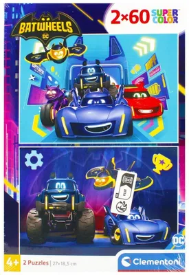 Obrázok produktu pre Clementoni Supercolor Batwheels, 60 kusov, Komiks, 4 rok / roky