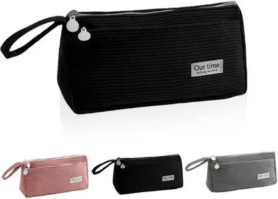 Produktbild von Schwarzes Corduroy-Etui für Schule
