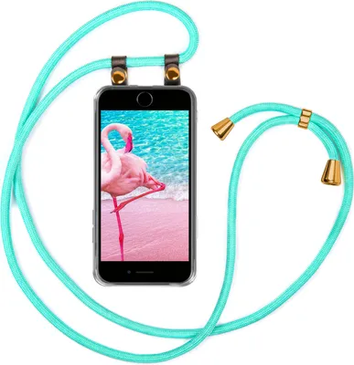 Produktbild von UMHÄNGEHÜLLE + KORDEL für iPhone 7 / iPhone 8, Farbe:Mint Türkis