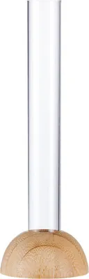 Produktbild von Reagenzglasvase für Hydrokulturpflanzen, transparente Blumenvase mit Holzständer, Tischdekoration, Pflanzenanzuchtvase, Home-Office-Schreibtischdekoration