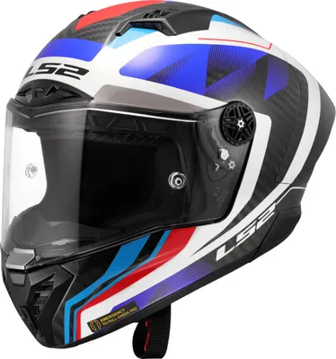 Immagine prodotto di LS2 FF805 Casco Thunder GP in carbonio diamantato, bianco/blu/rosso, XL (61/62)