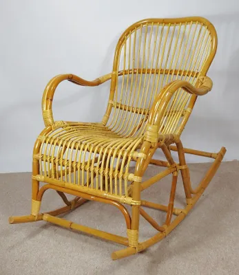 Produktbild von Rattani Rattan Schaukelstuhl Semanbo Rocking Chair honig
