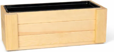 Zdjęcie produktu dla TIMBERMIK Donica drewniana 82,5x21,5x25 cm prostokątna z wkładem