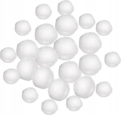 Produktbild von Acryl-Pompons Mix weiß, 24 Stk.