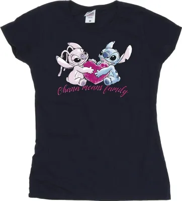 Produktbild von Disney - "Ohana" T-Shirt für Damen BI25822 (S) (Marineblau)
