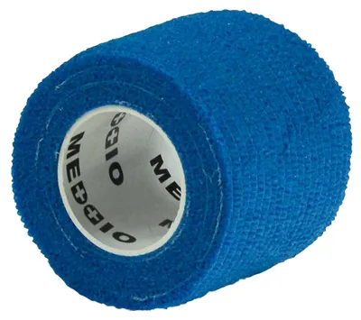 1/3/6 Haftbandagen Größe+Farbe wählbar - selbsthaftende Bandage Fixierverband selbstklebend 1 Stück | 5 cm | blau