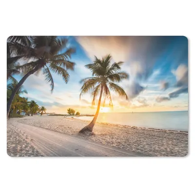Produktbild von MuchoWow® Mauspad Mousepad Sonnenuntergang - Strand - Palme 27x18 cm - Mousepads - Maus Mat - Pad - Mausunterlage - Büroartikel - Desk Matten