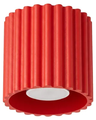 Zdjęcie produktu dla Plafon AURA 1 czerwony GU10 1xGU10 10W aluminium 10x10x10cm Sollux Lighting