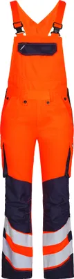 Produktbild von F. Engel Safety Light Damen Latzhose, Orange/Blue ink, Gr. 44