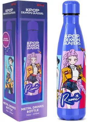 Thermosflasche für Kinder, 470 ml, K-Pop Demon Hunters Motiv, Edelstahl