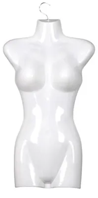 Obrázok produktu pre Dámsky torzo, výška 66 cm – horná časť tela, polovicová veľkosť – manekýn, vystavovací model s háčikom – dekoratívna prezentácia