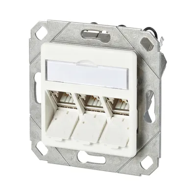 Immagine prodotto di METZ CONNECT C6Amodul 3 porte 180°M scatola da incasso, bianco puro RAL9010