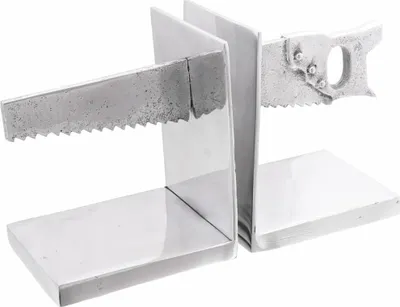 Imagen del producto de Sujetalibros 2 pcs Plateado 11 x 14 x 17,5 cm Aluminio