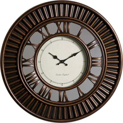 Produktbild von MPM-Quality Wanduhr Mirroman rund Ø 510 mm Kunststoff Dunkelbraun/Braun