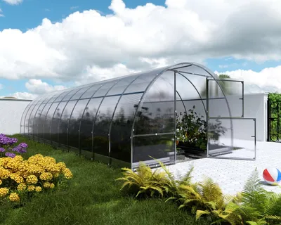 Gewächshaus KLASIKA EASY 3x8m (24m2) mit 4mm Polycarbonat (Rahmen aus Vierkantrohr)

