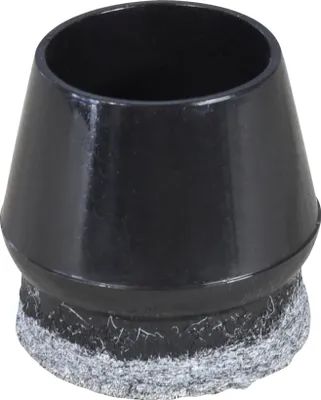Produktbild von WAGNER Kappen für Stahlrohr rund 4tlg. - Ø 16-19 / 17-22 x 23 mm, Abrieb Filz 9 mm, Kunststoff schwarz - 15065999